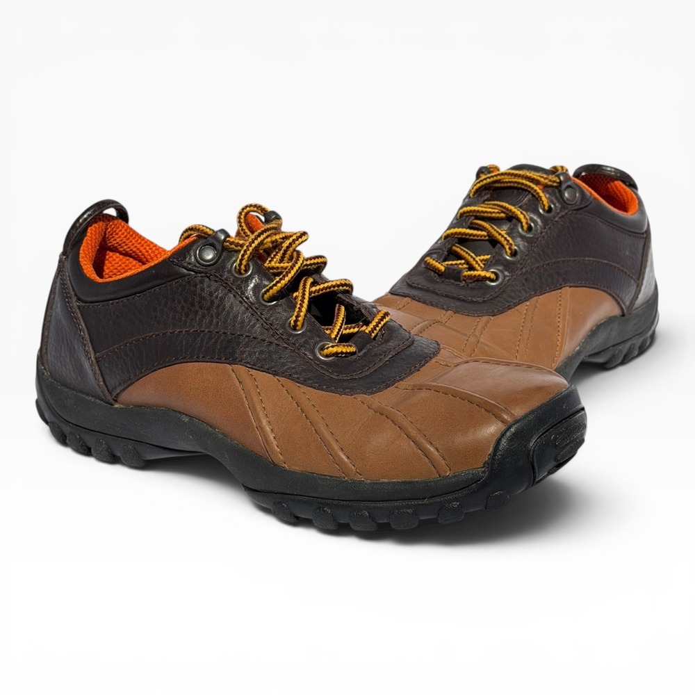 Polo Sport Ralph Lauren Leather Hiking Trail Shoes Brown Size 8B Lace Up